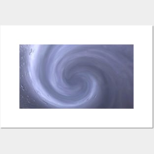 Powerful blue tornado- inside tornado Posters and Art